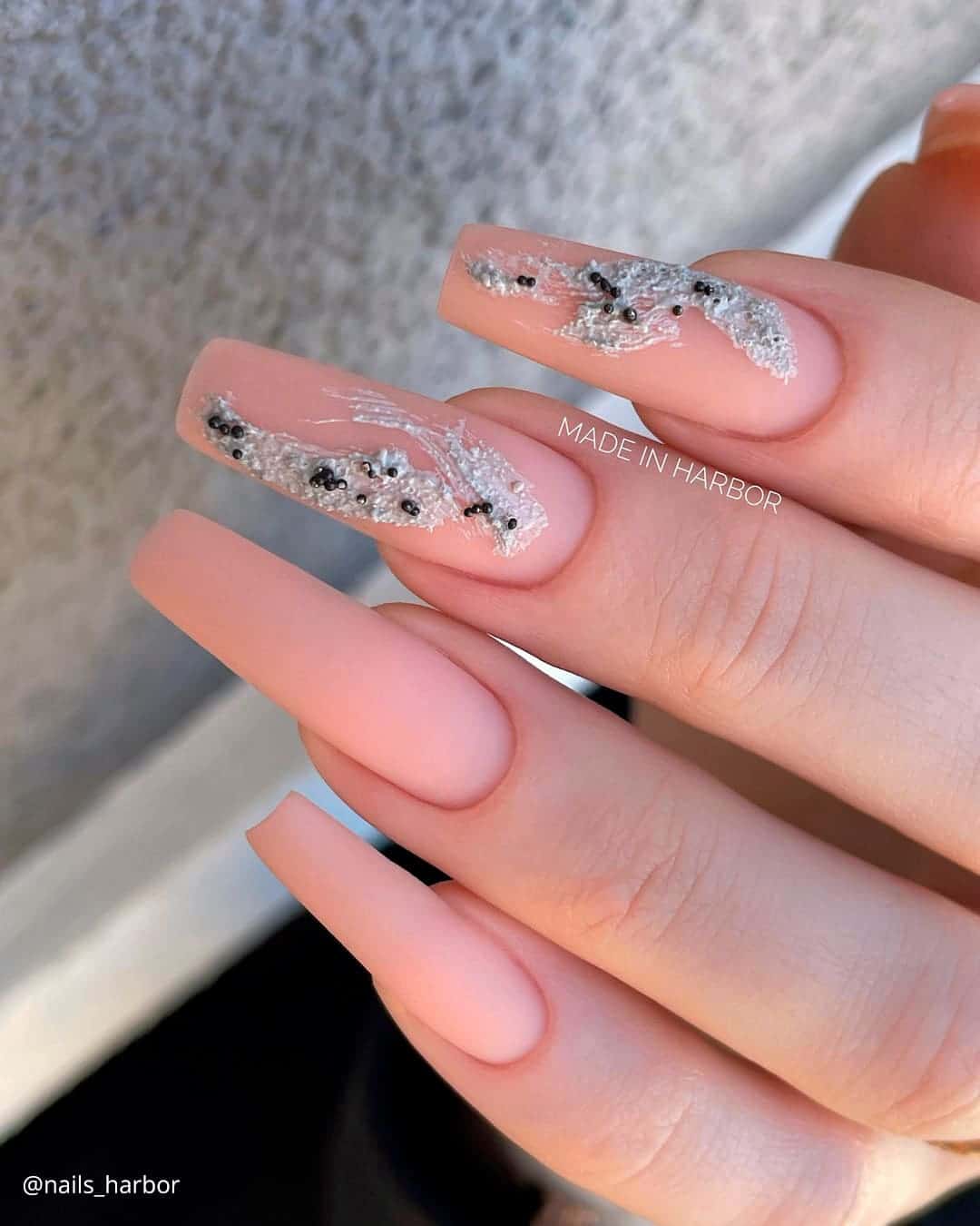 Nude Chrome Nails