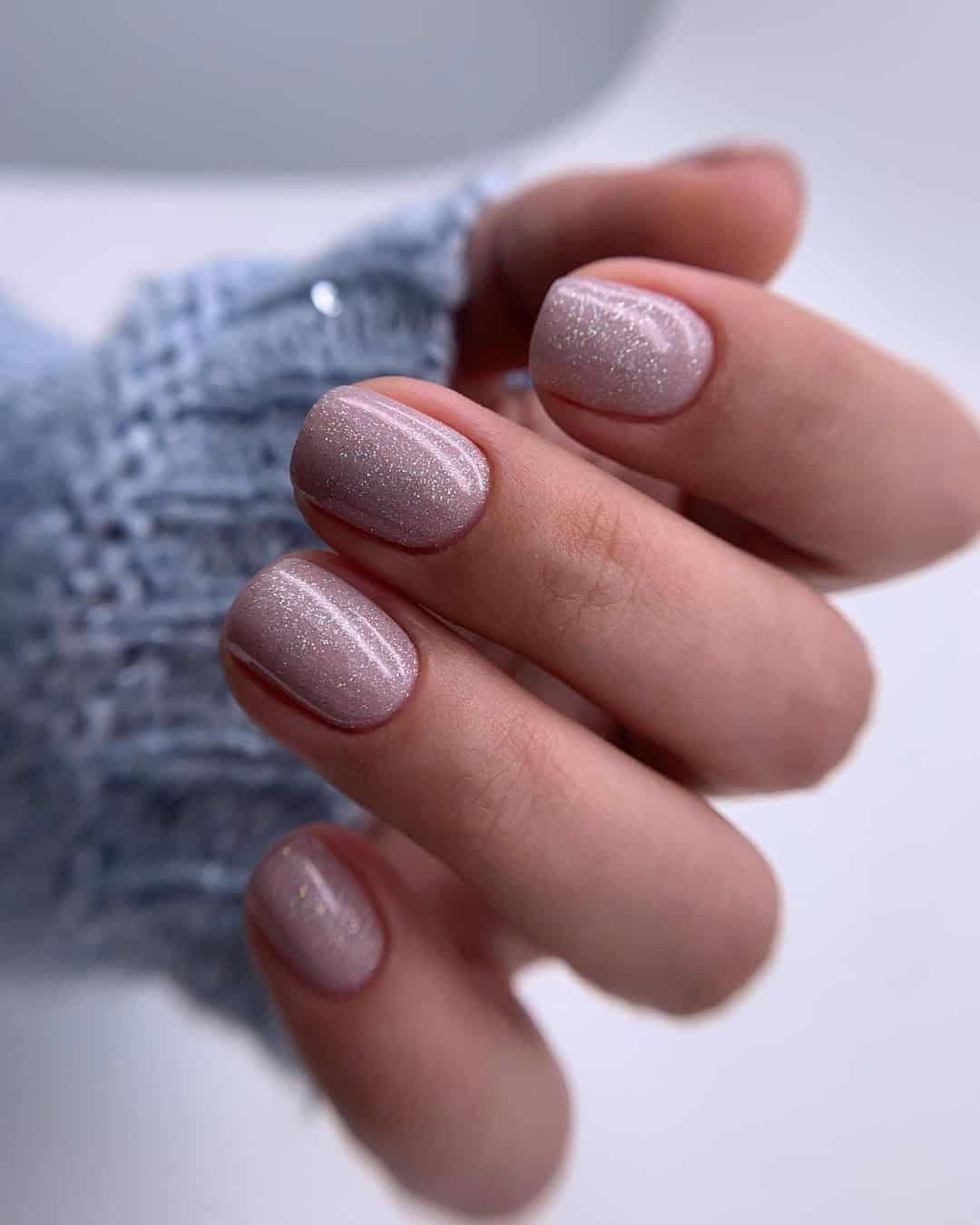 Nude And White Wedding Nails