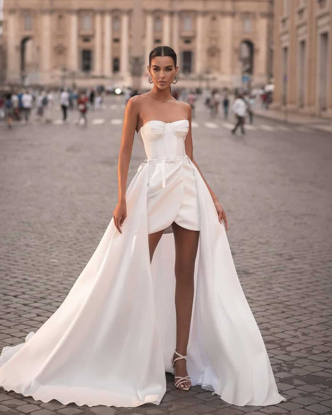 2 in 1 Wedding Dress Detachable Skirt Ideas