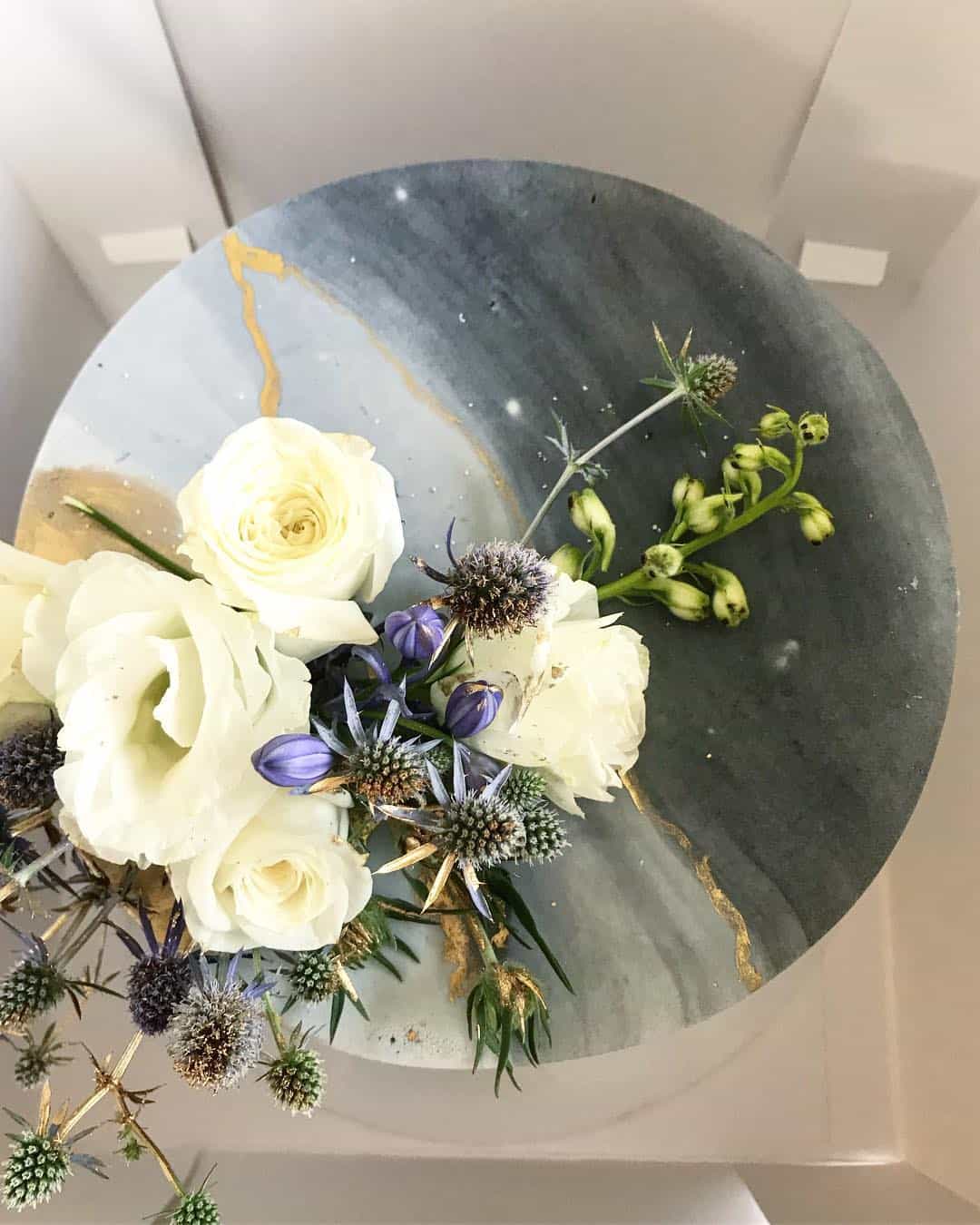 Light Gray Marble Wedding Cakes