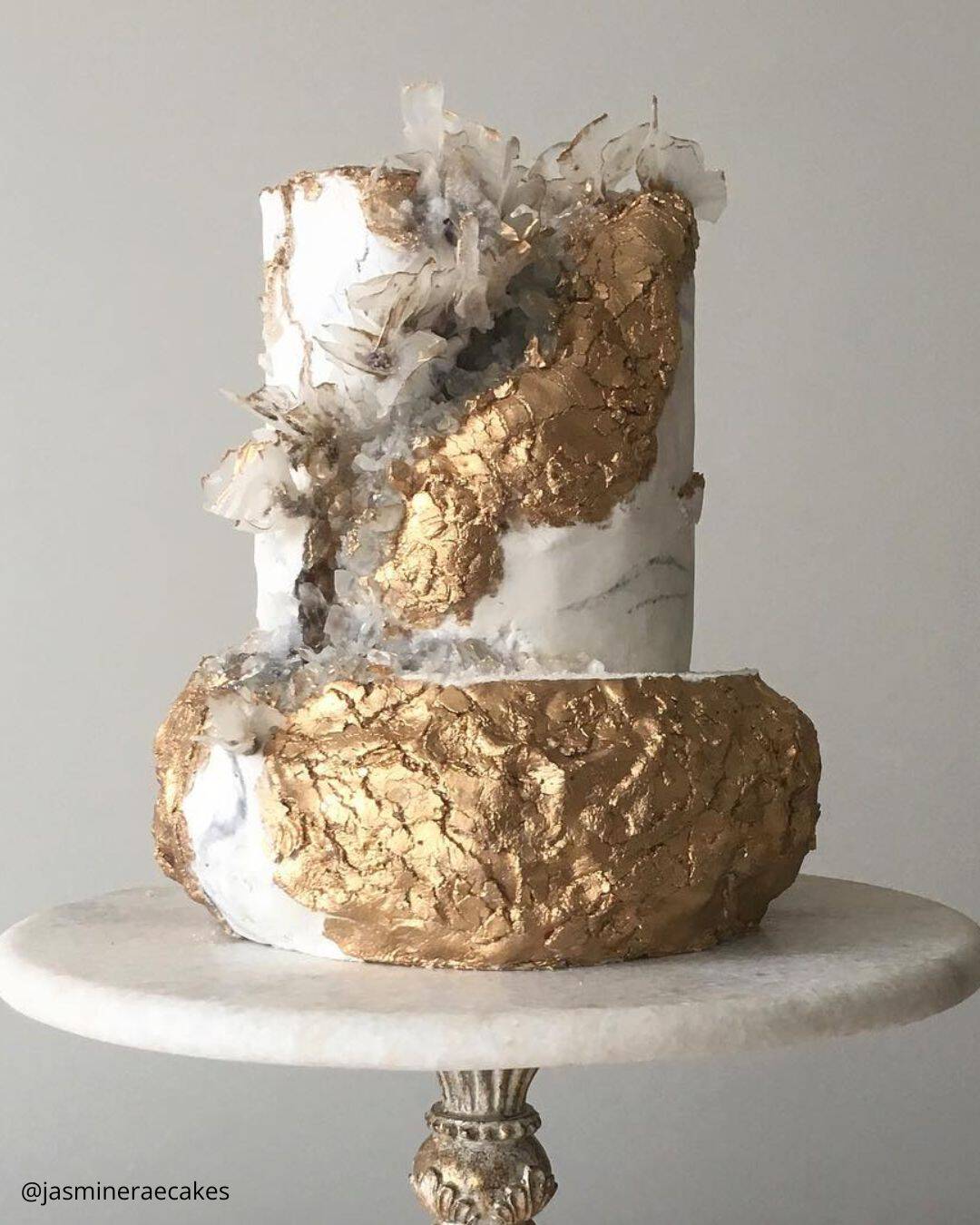 Light Gray Marble Wedding Cakes