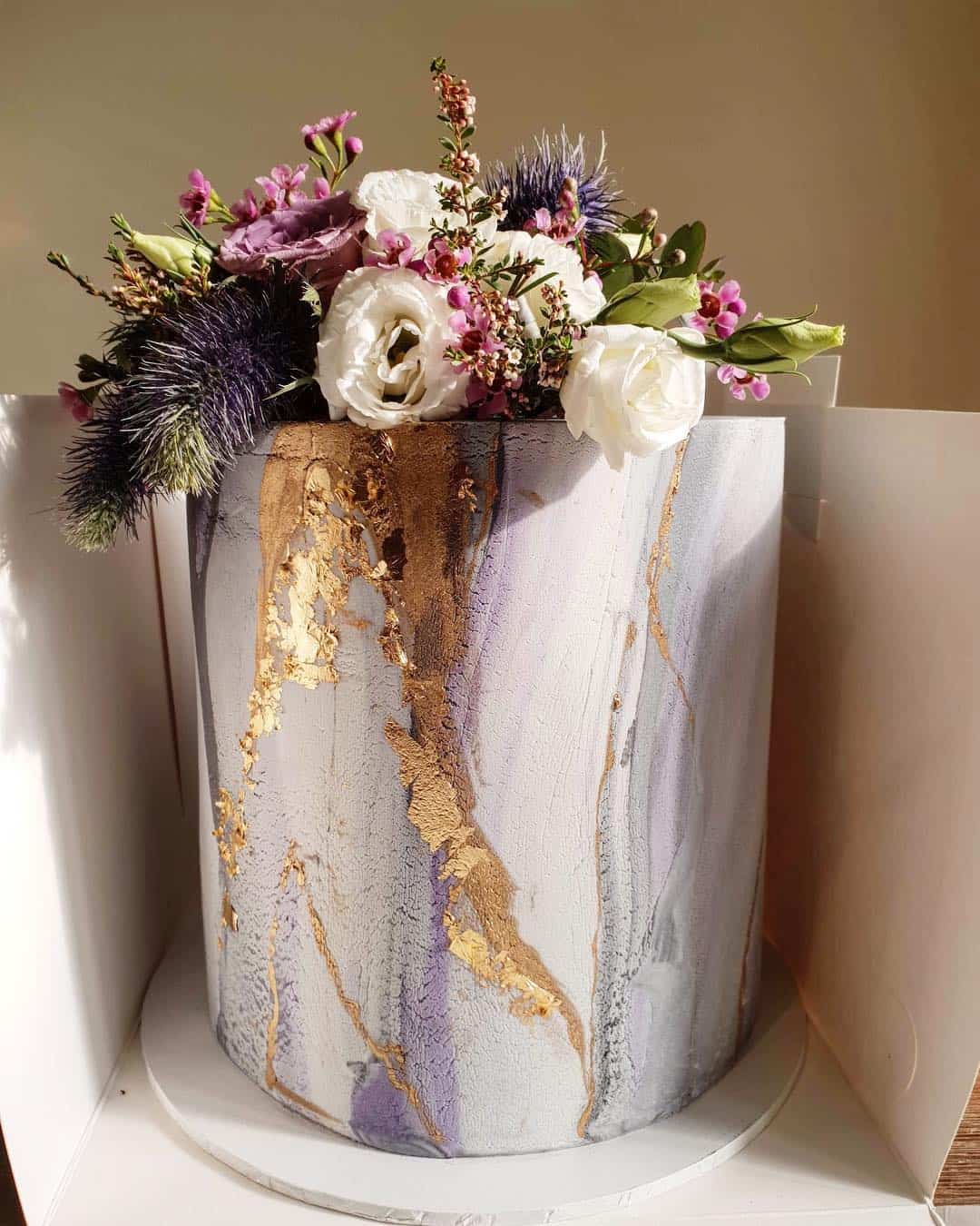 Light Gray Marble Wedding Cakes