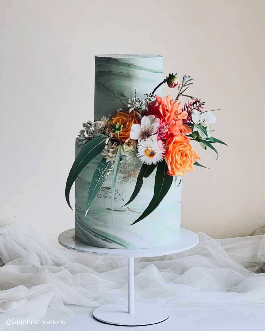 Light Gray Marble Wedding Cakes