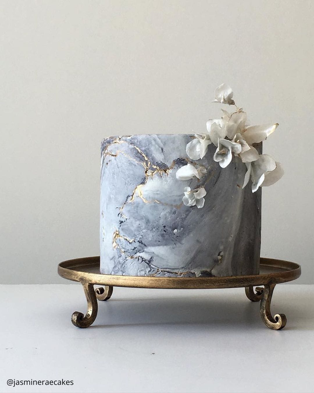 Light Gray Marble Wedding Cakes