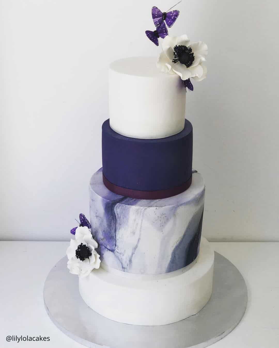 Light Gray Marble Wedding Cakes