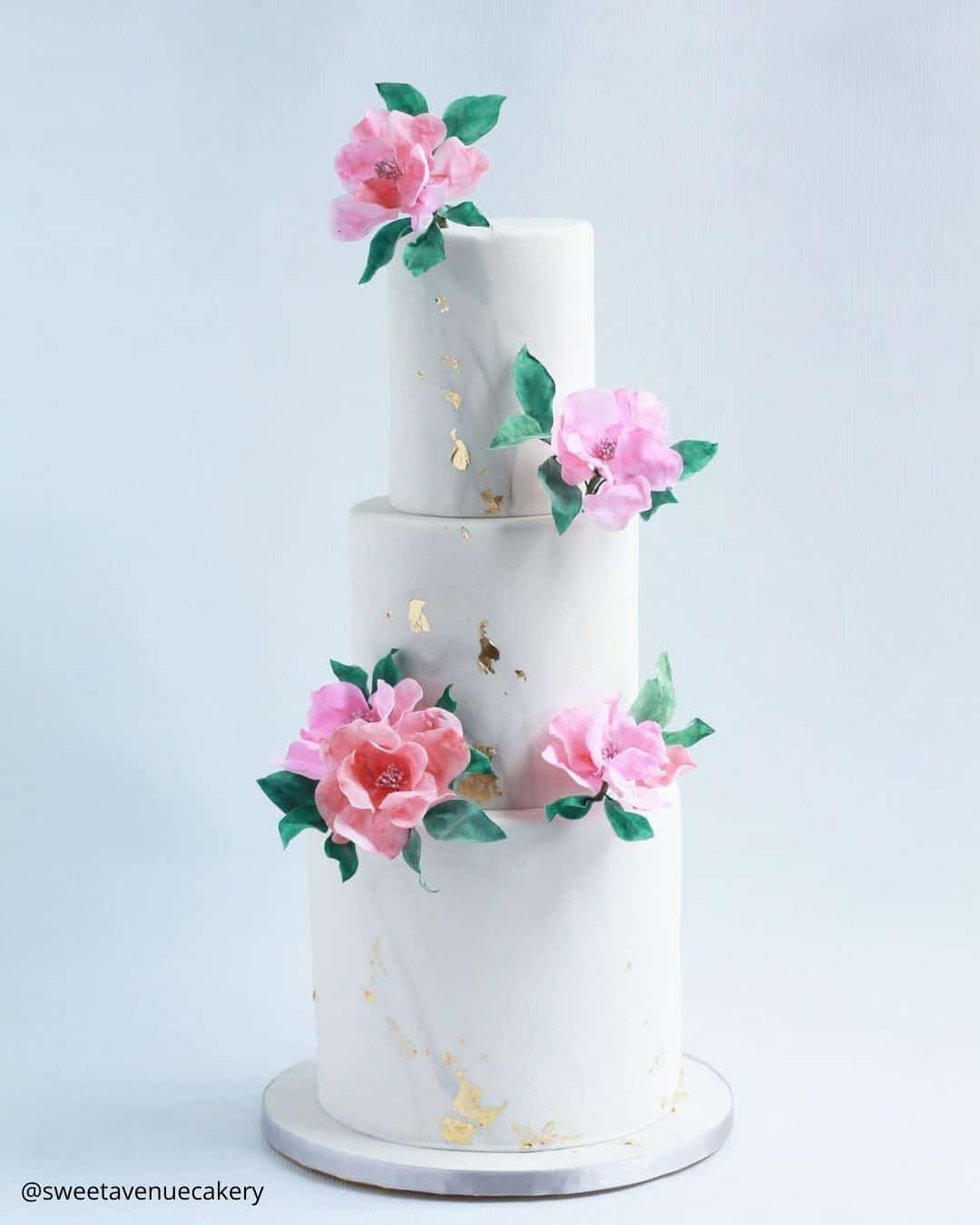 Light Gray Marble Wedding Cakes