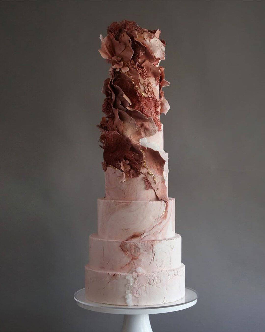 Light Gray Marble Wedding Cakes