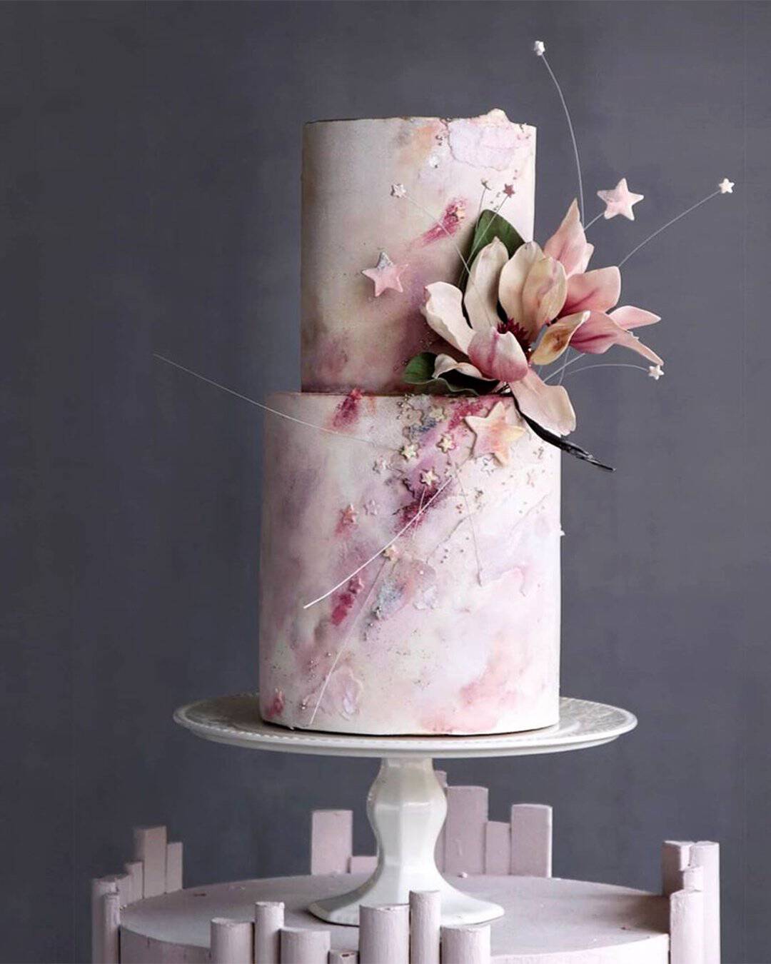 Light Gray Marble Wedding Cakes