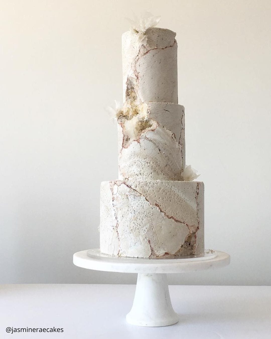 Light Gray Marble Wedding Cakes