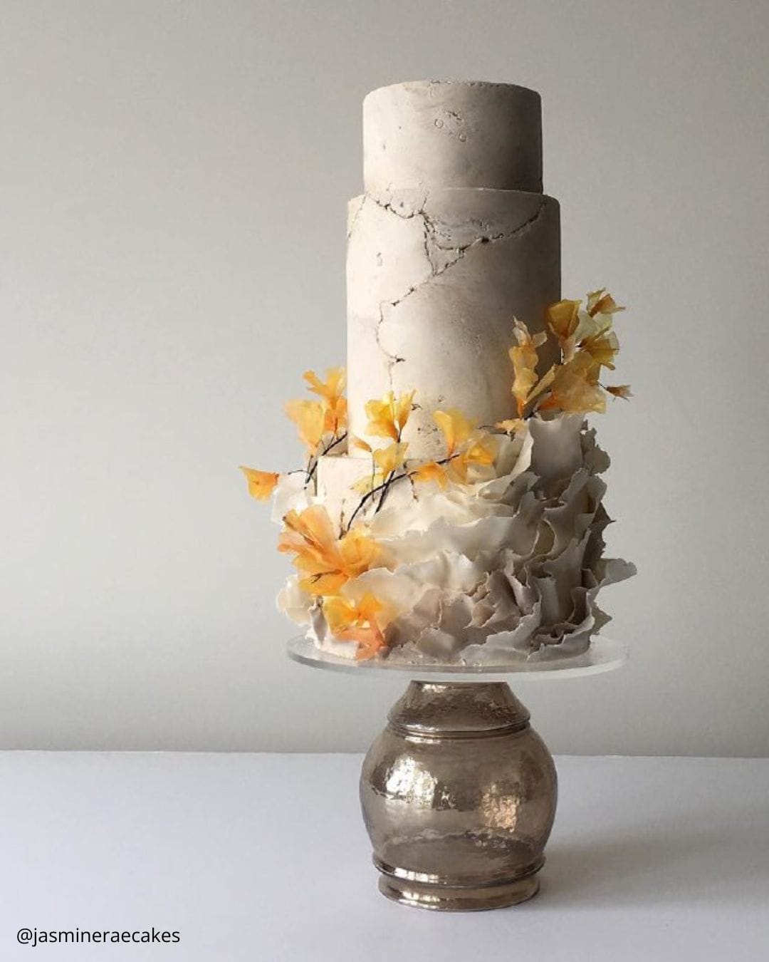 Light Gray Marble Wedding Cakes