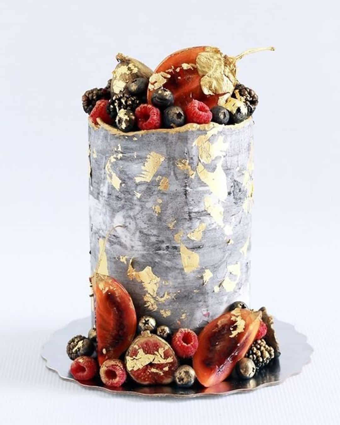 Light Gray Marble Wedding Cakes