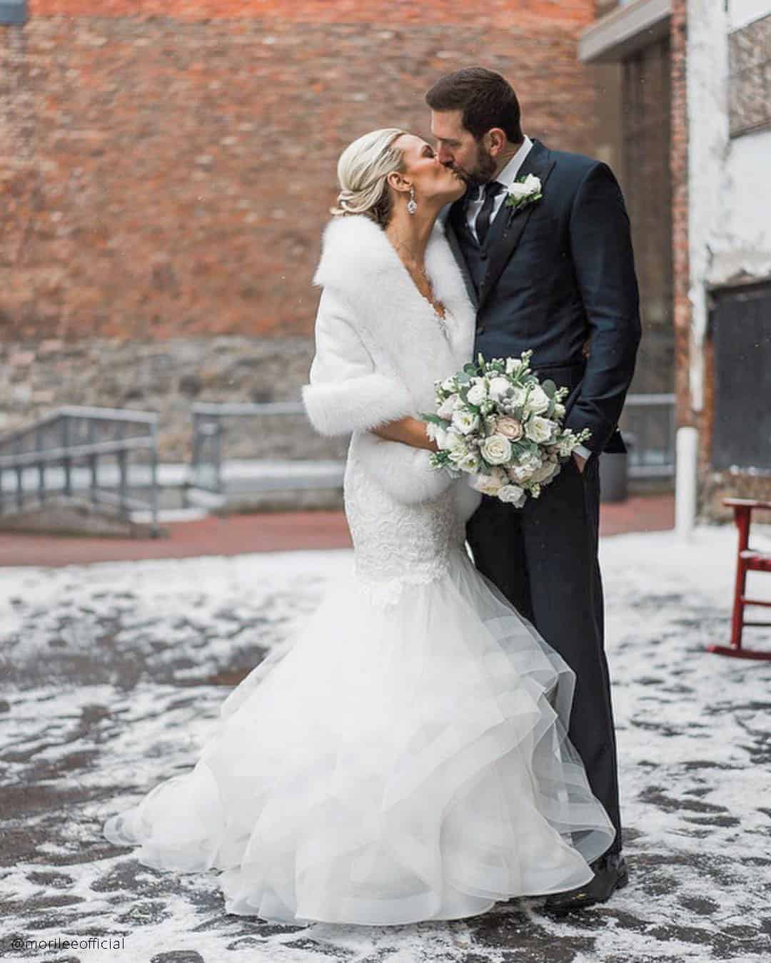 Winter Bridal Gowns With Cozy Coat