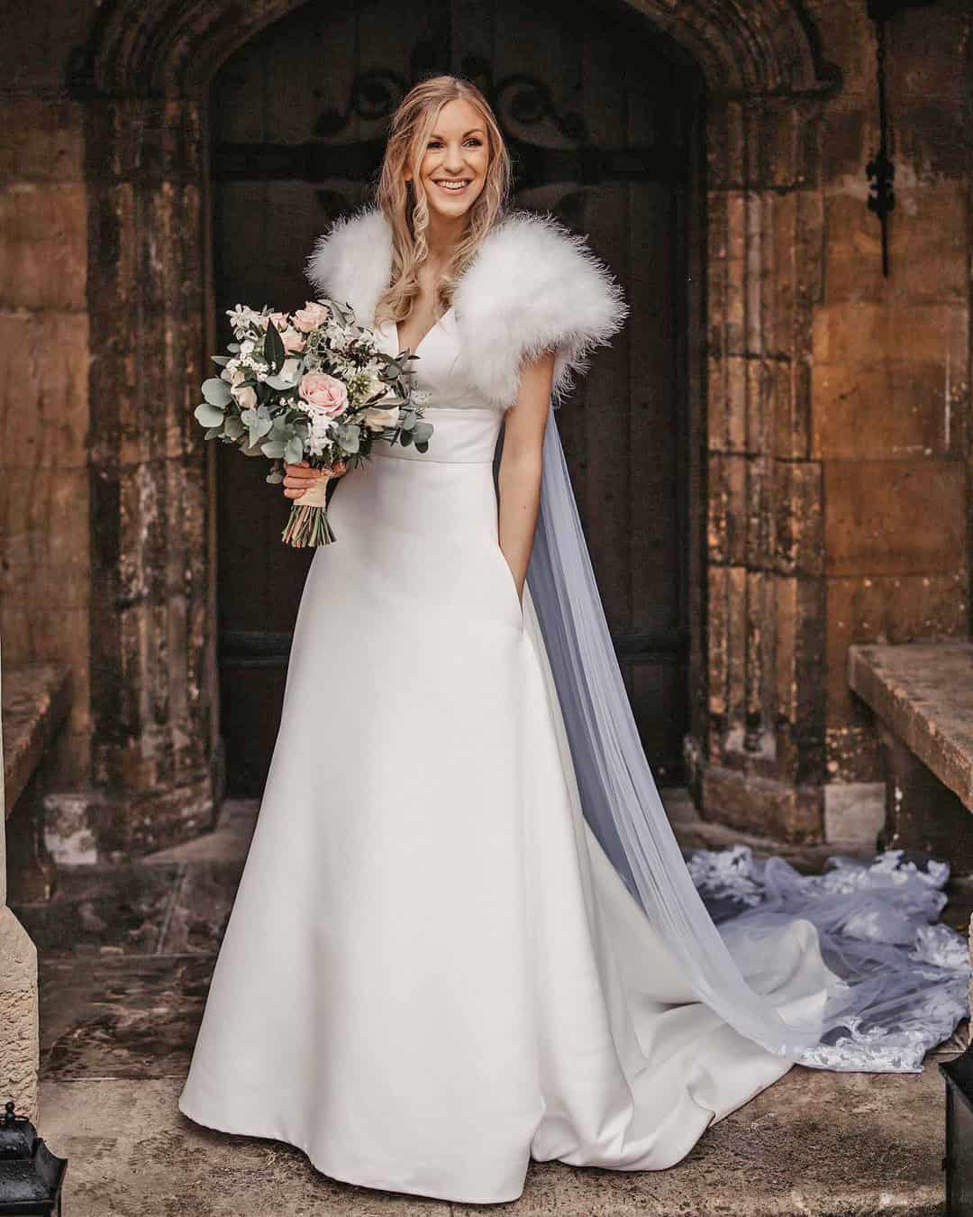Winter Bridal Gowns With Cozy Coat