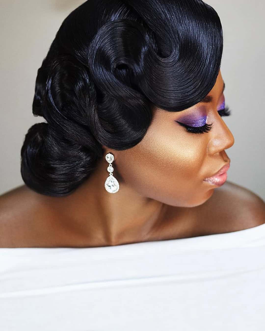 Black Hair Wedding Ponytail Hairstyles