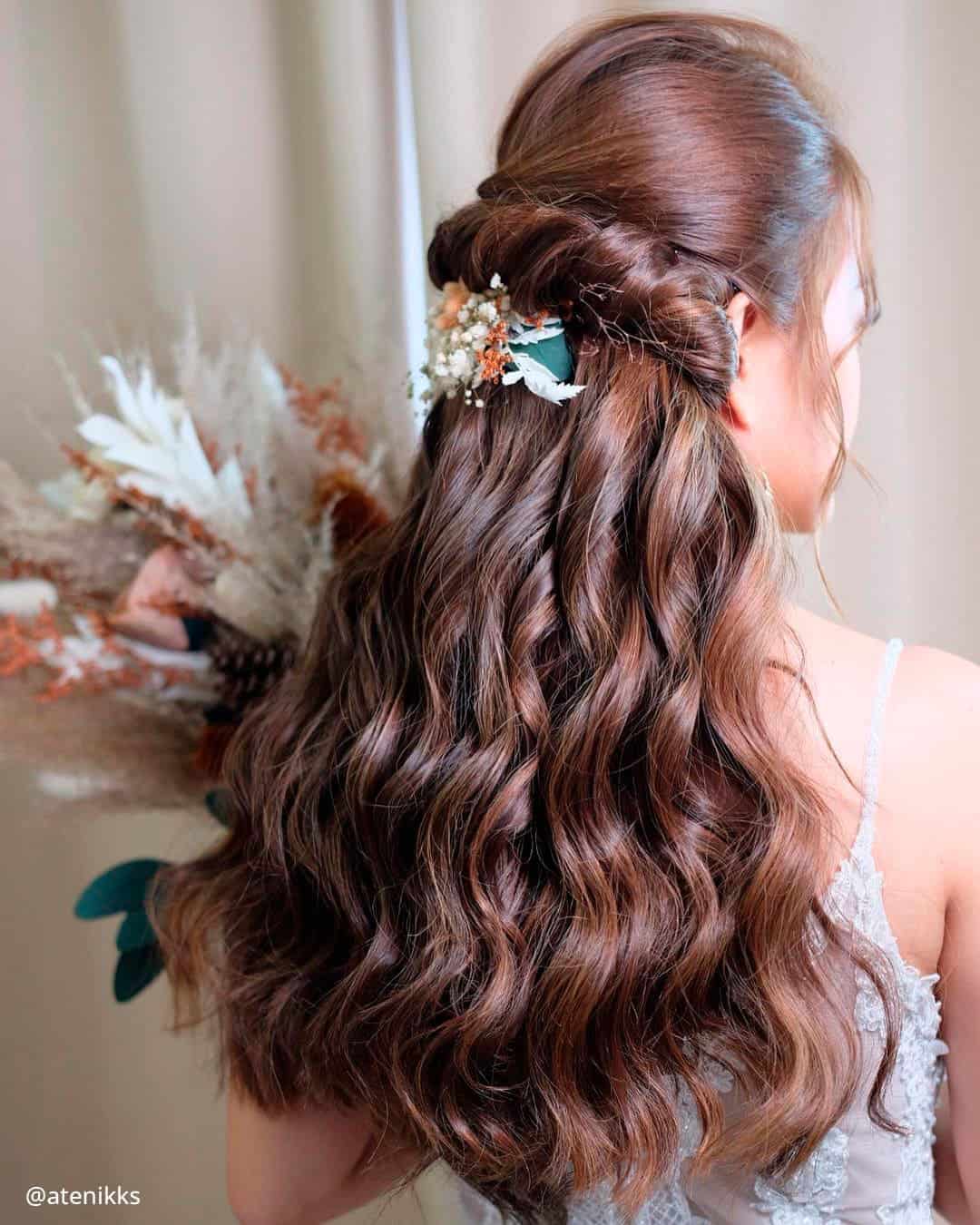 Asian Wedding Hairstyles Half Up Half Down
