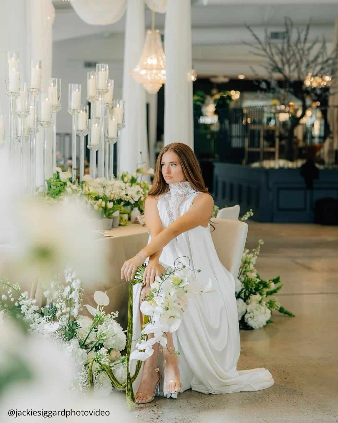 Wedding Cascade Bouquets with Orchids