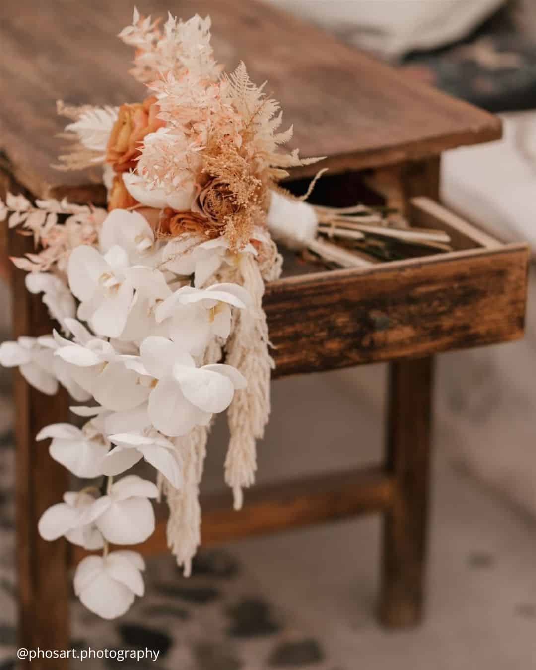 Wedding Cascade Bouquets with Orchids