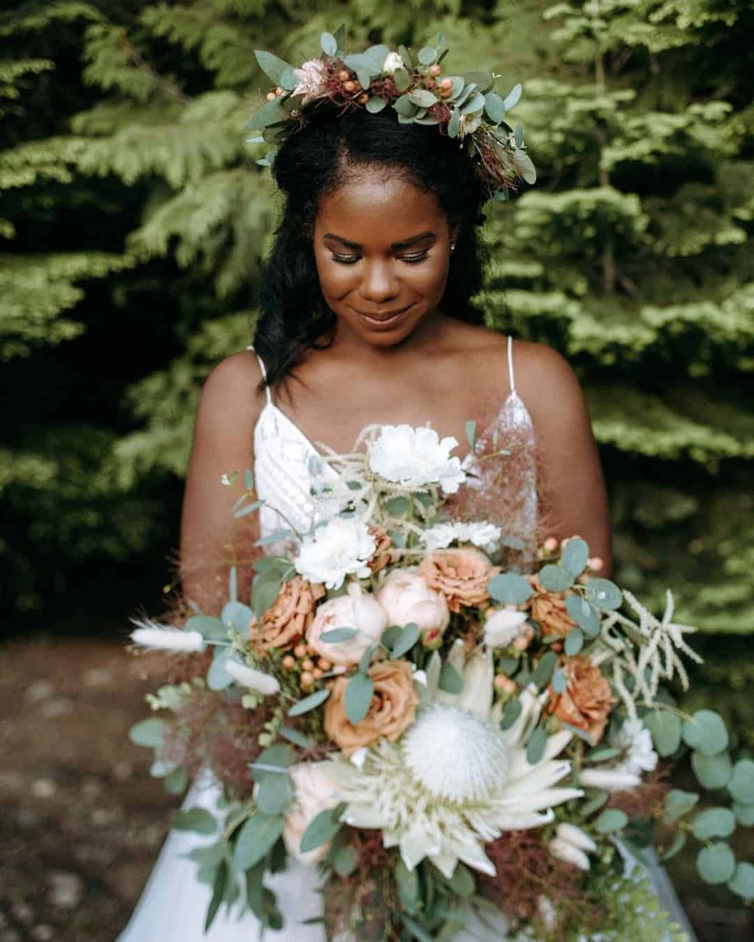 Cascading Fall Wedding Bouquets