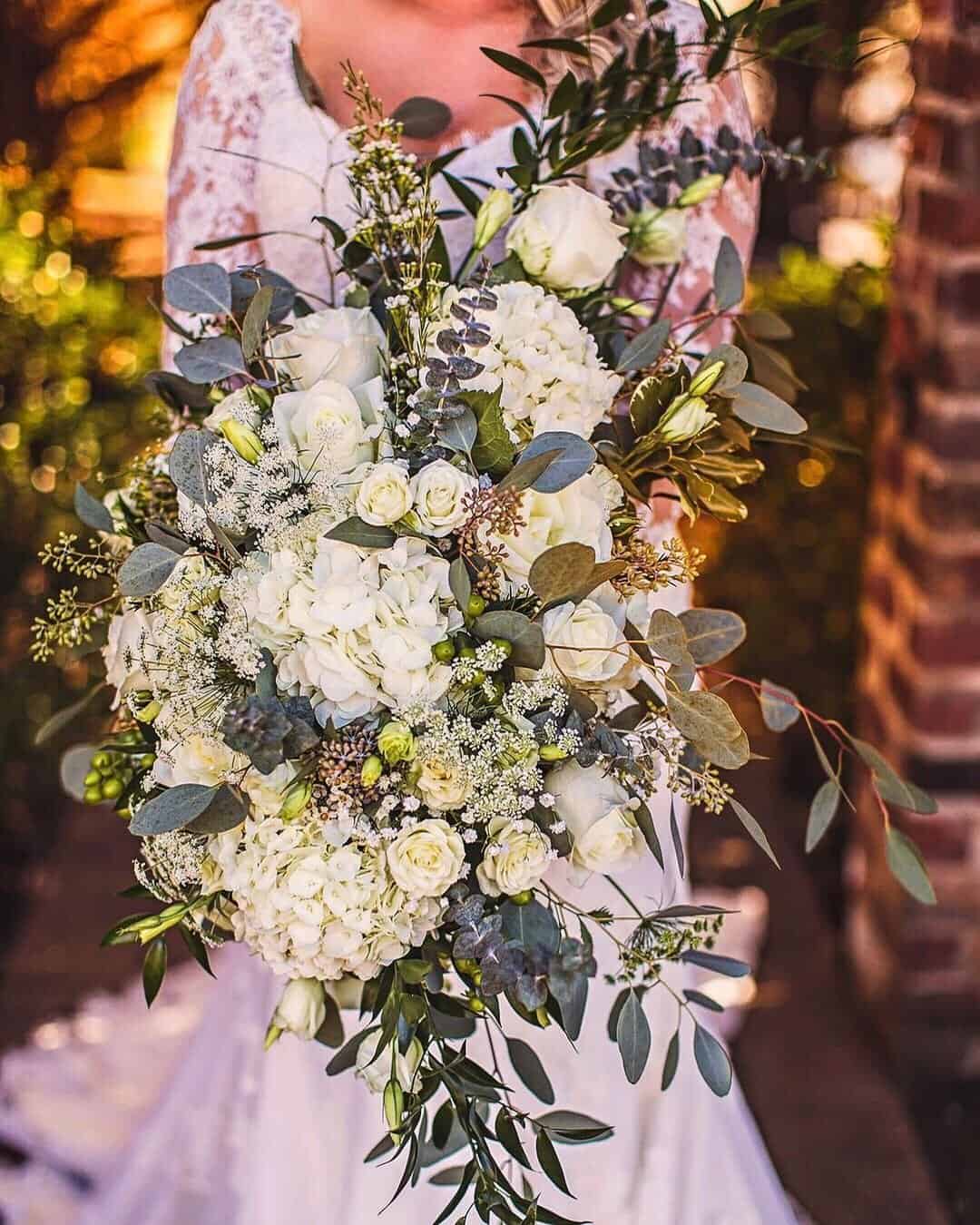 Cascading Fall Wedding Bouquets