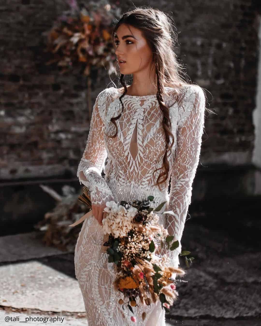 Cascading Fall Wedding Bouquets