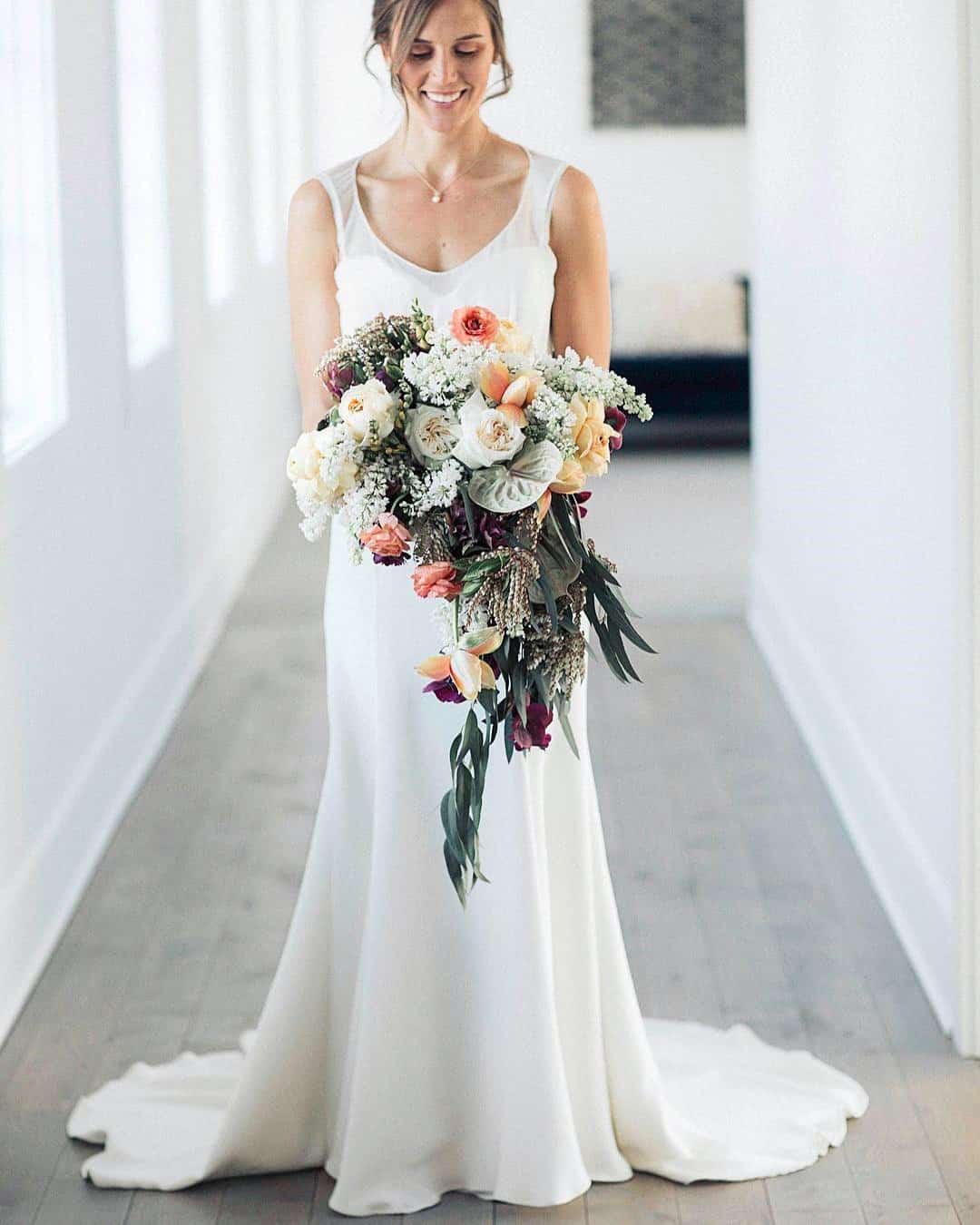 Unique Cascading Wedding Bouquets