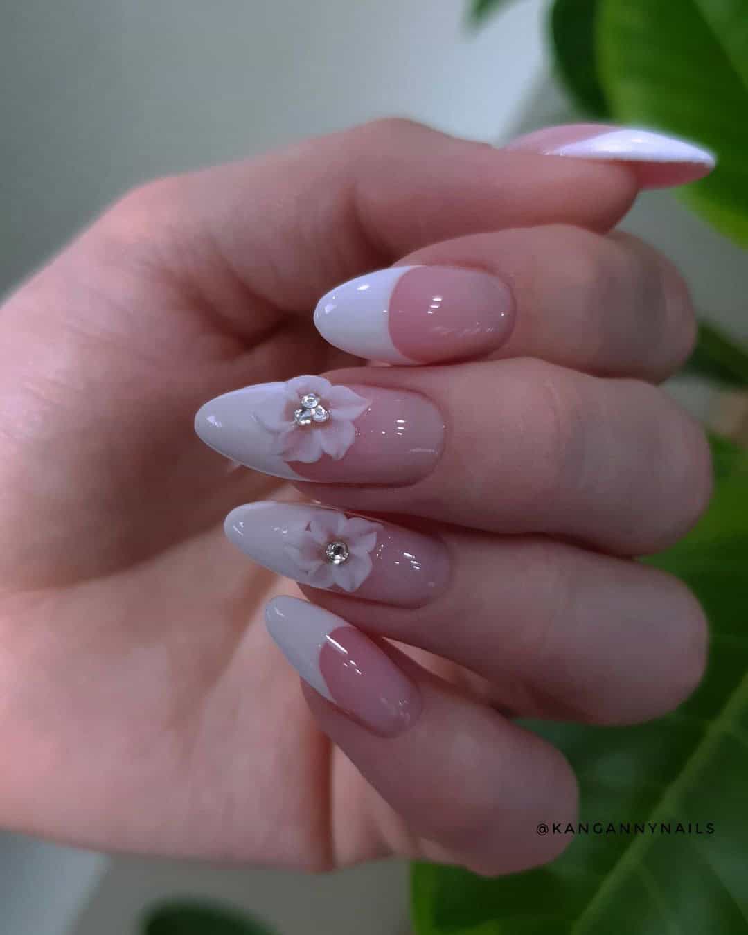 Elegant Wedding Day Nails
