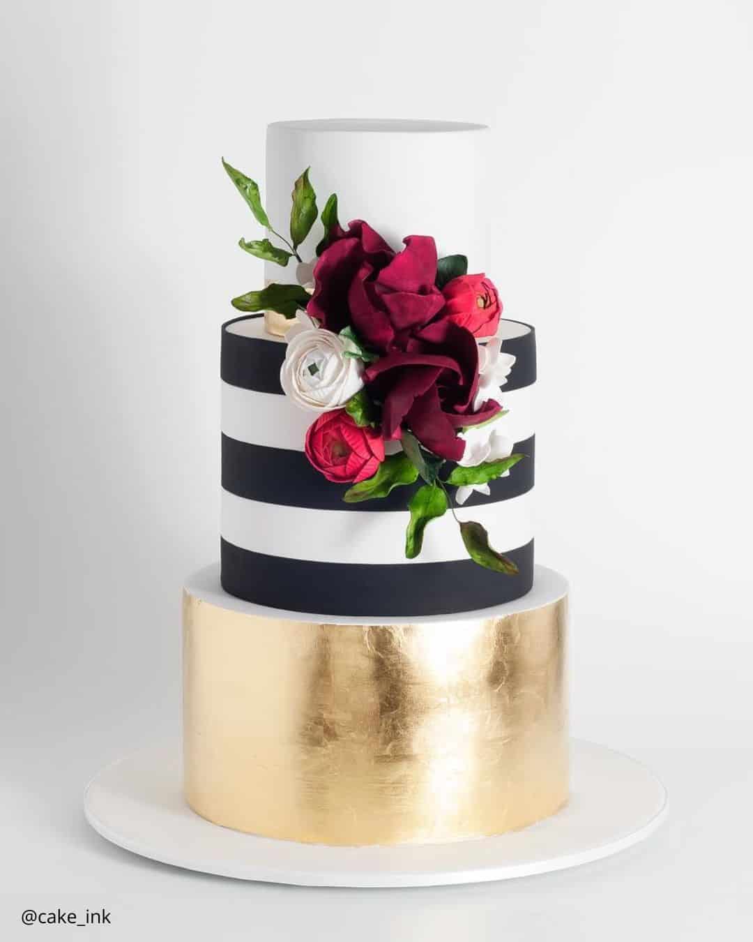 Marble Black and White Wedding Cakes