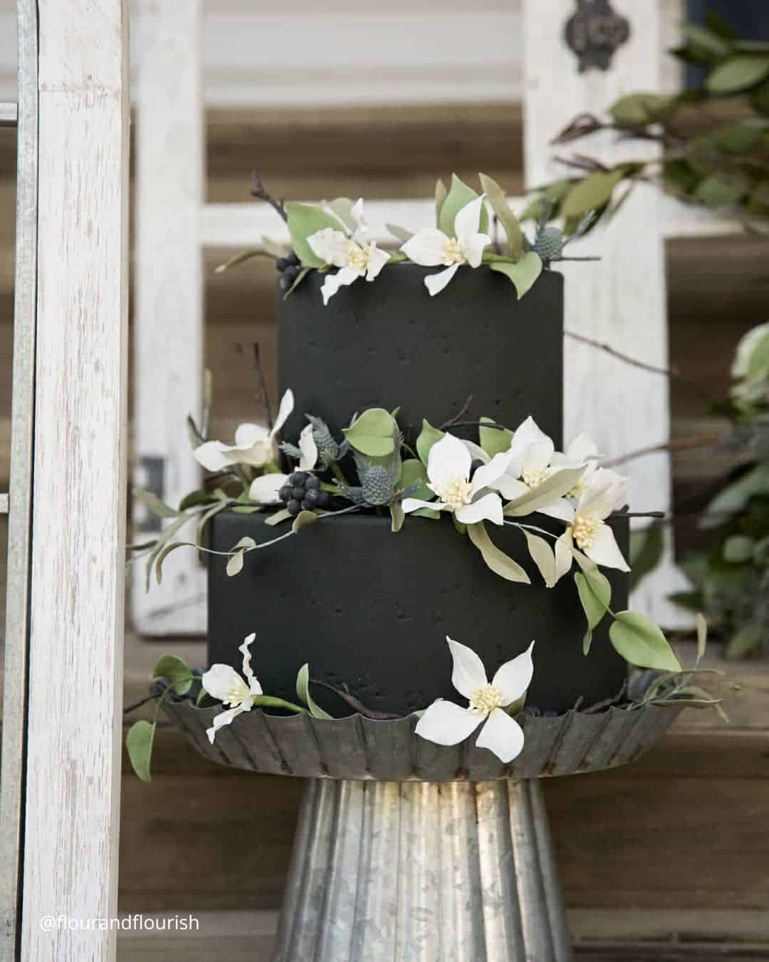 Marble Black and White Wedding Cakes