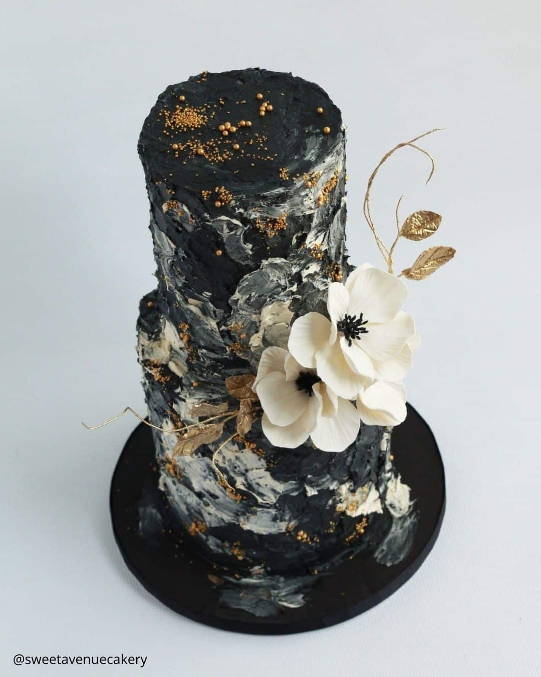 Black, Red, and White Wedding Cakes