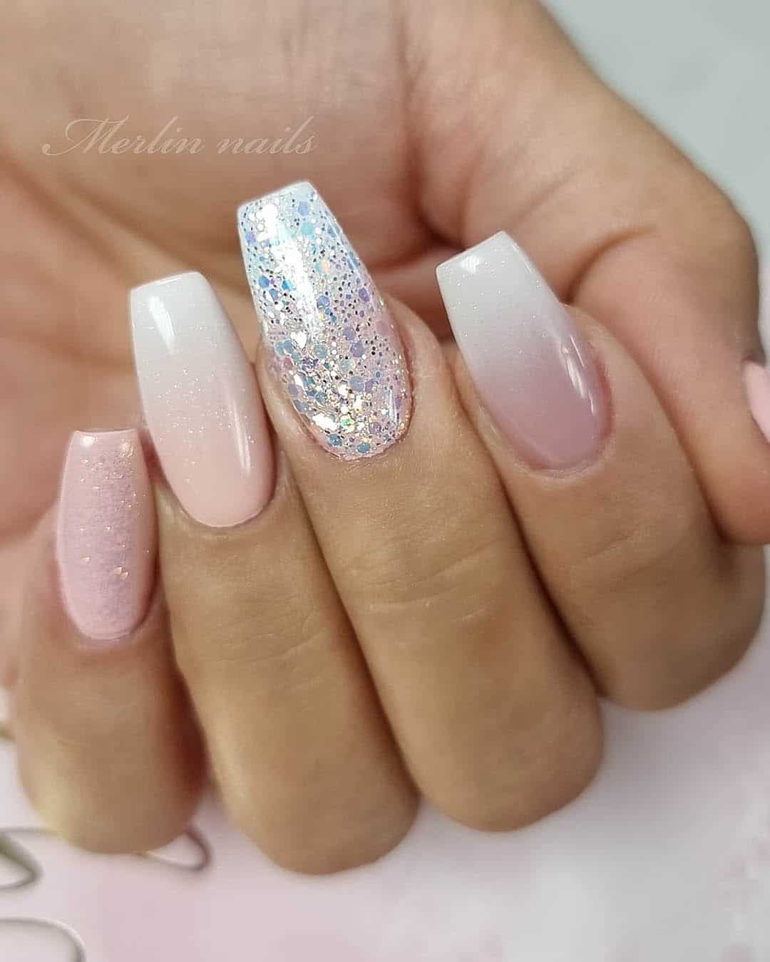 Sparkly Wedding Nails