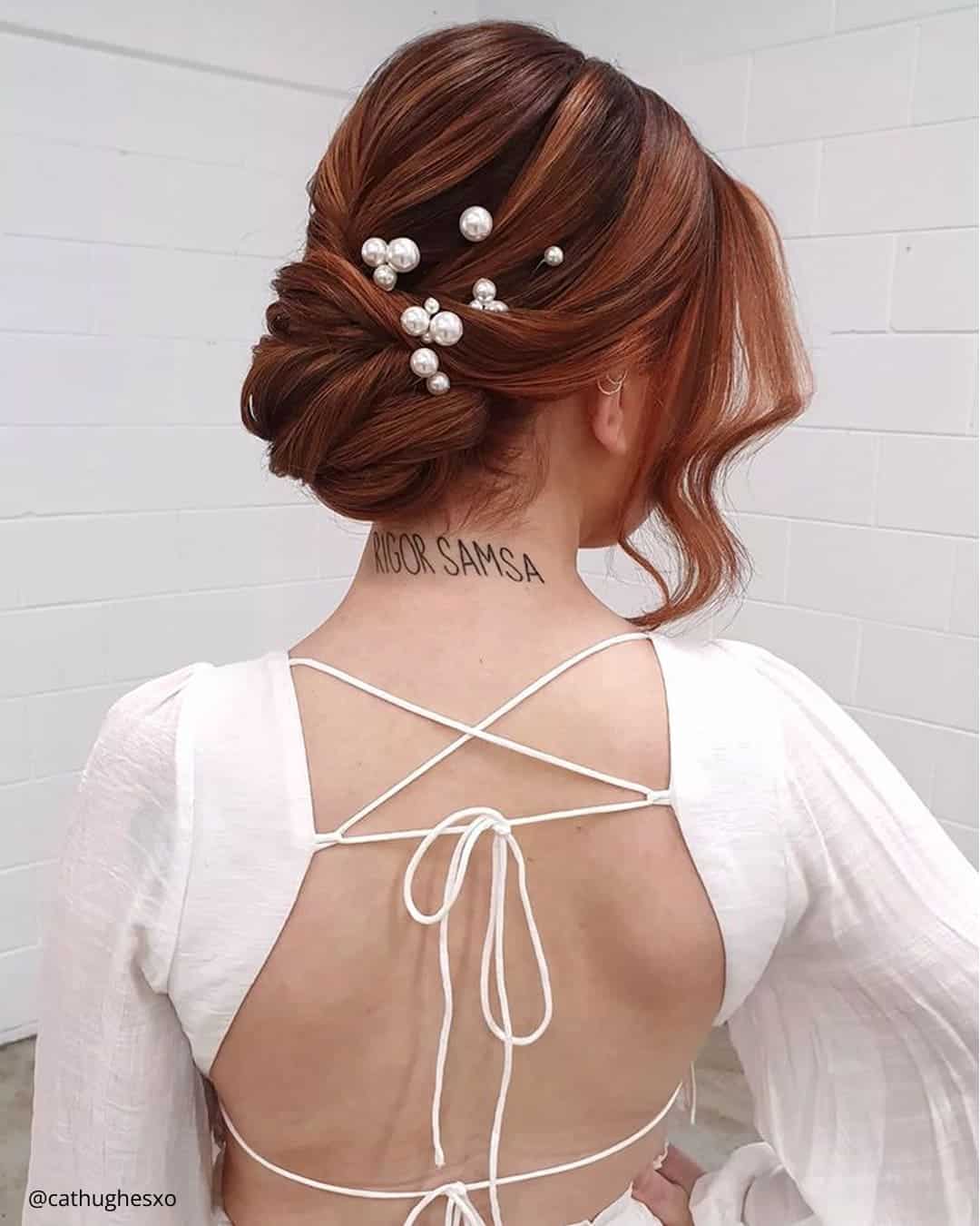 Elegant Low Bun Bridal Hair