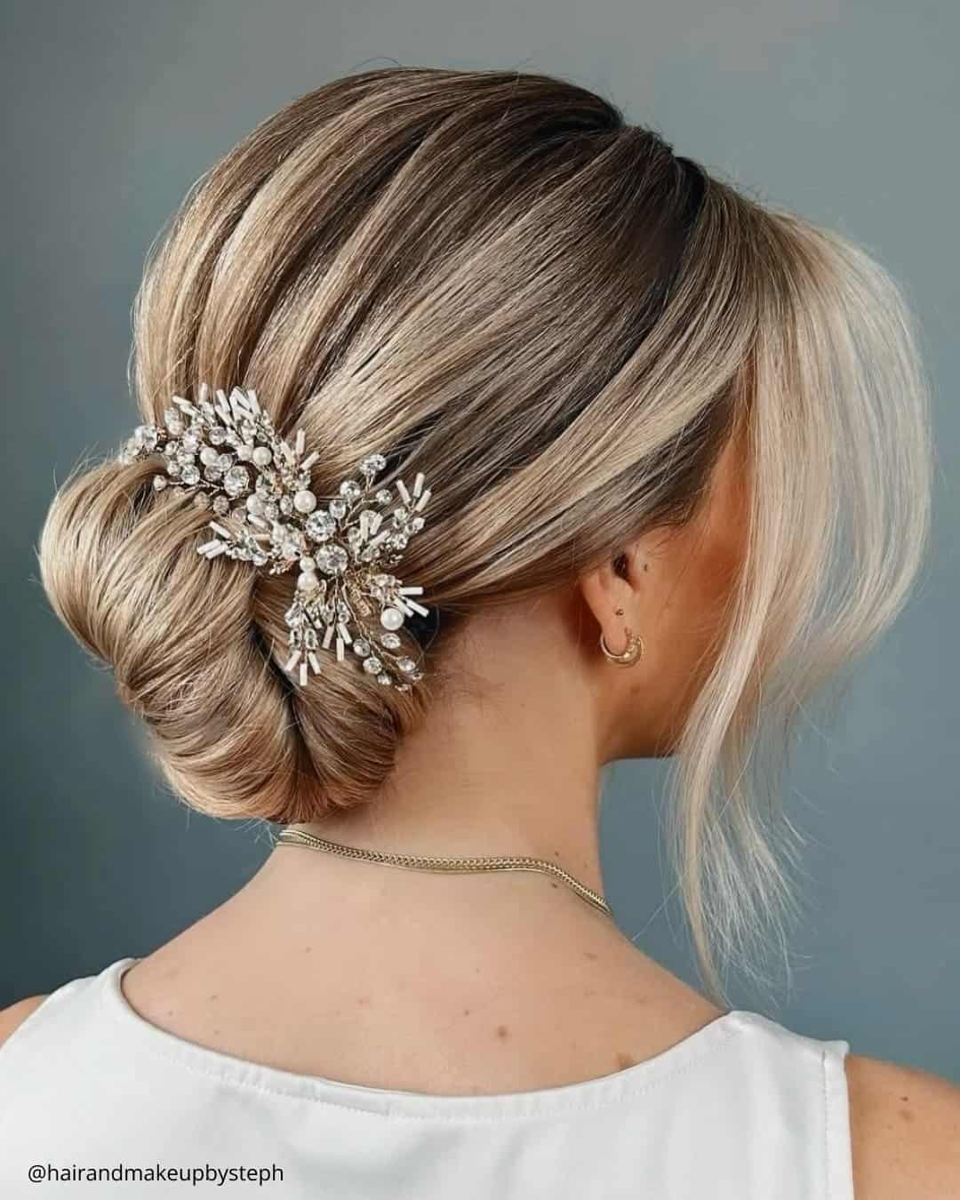 Elegant Low Bun Bridal Hair