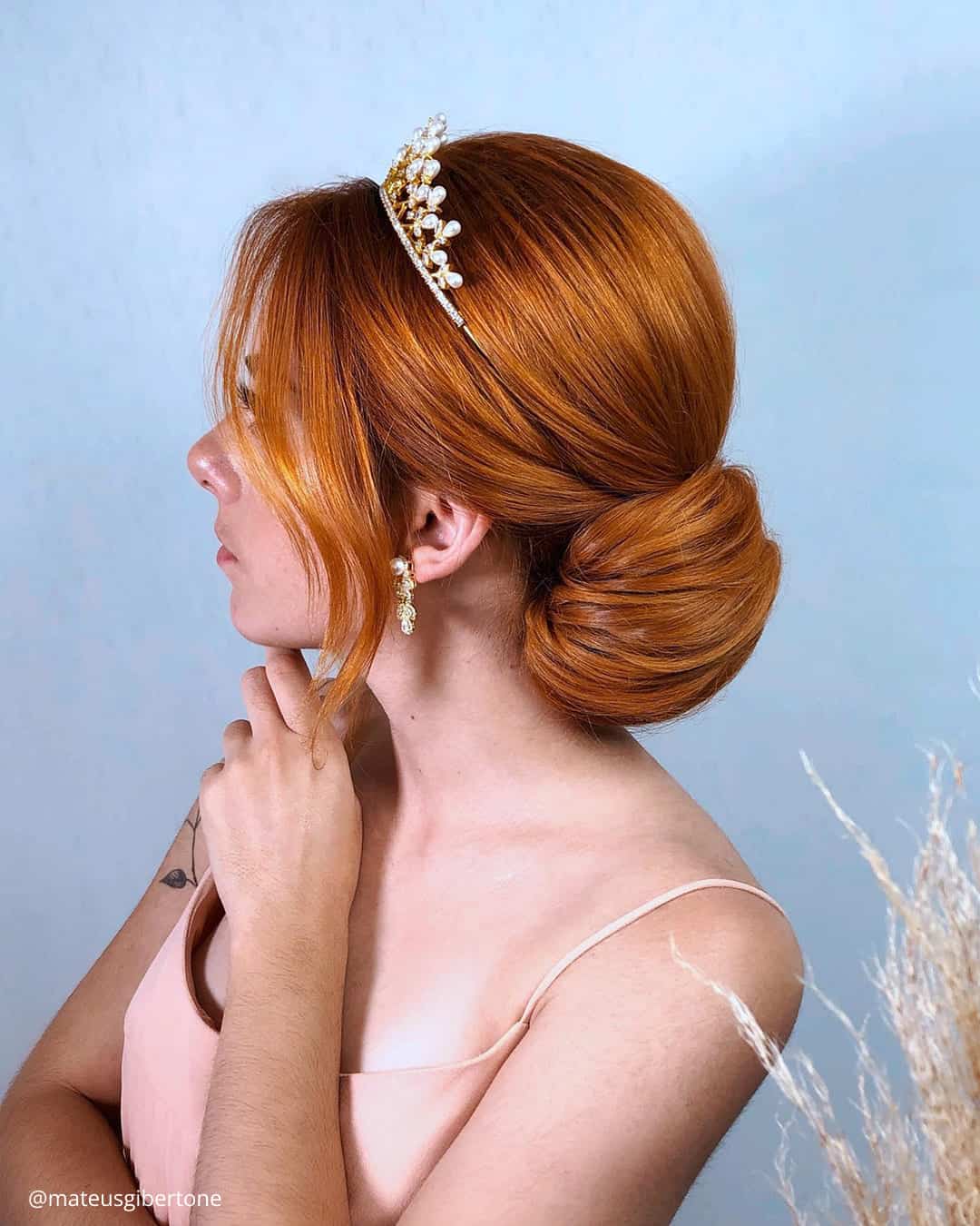 Low Messy Wedding Bun