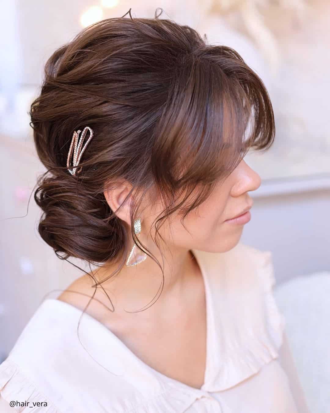 Sleek Low Bun Wedding Hair