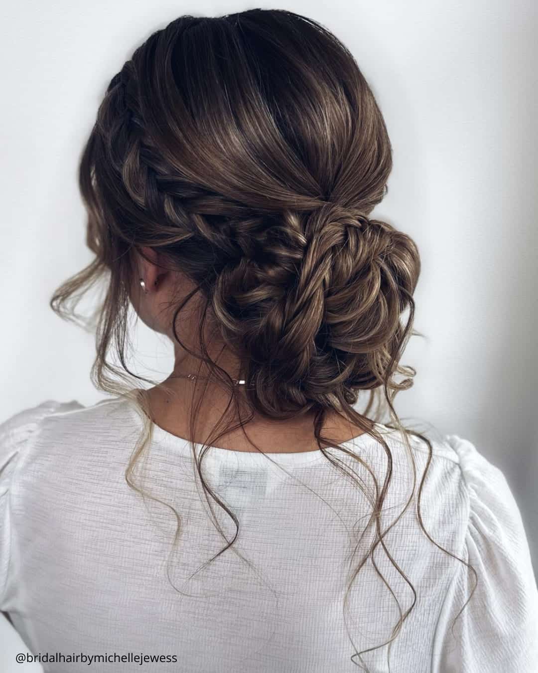 Low Bun Wedding Hair with a Veil