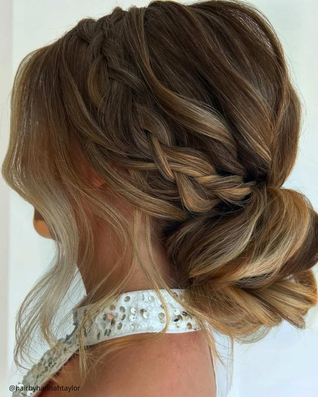 Low Bun Wedding Hair with a Veil