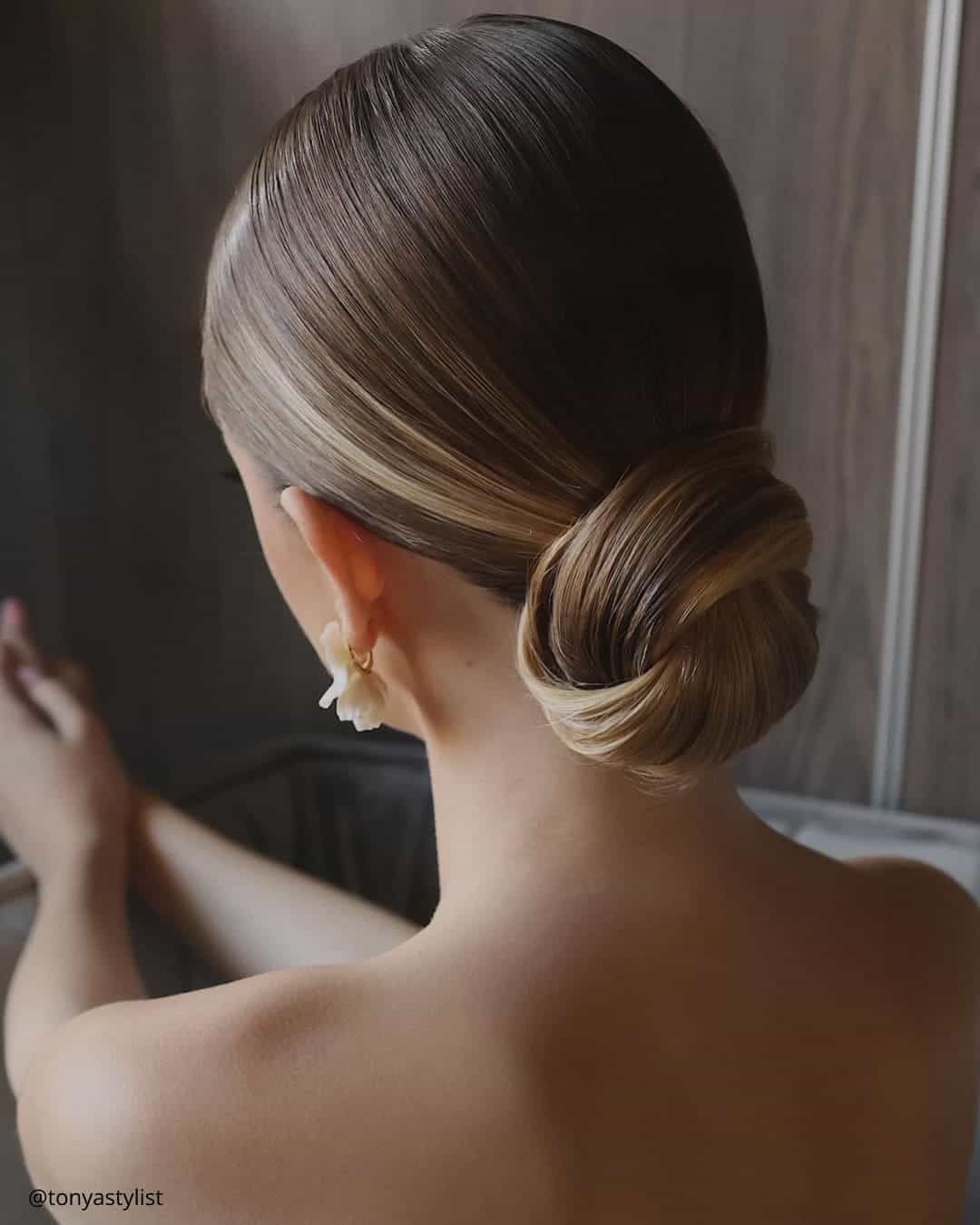 Low Bun Wedding Hair with a Veil