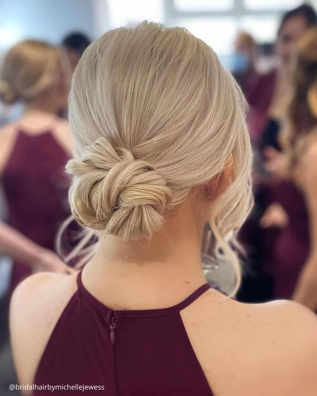 Low Bun Wedding Guest Hair