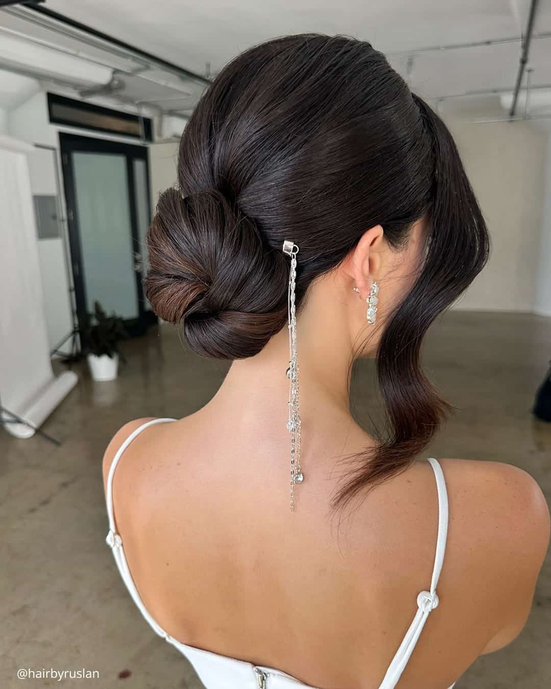 Sleek Modern Low Bun