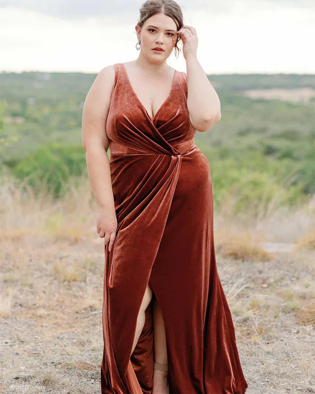 Chiffon Womens Rust Dresses