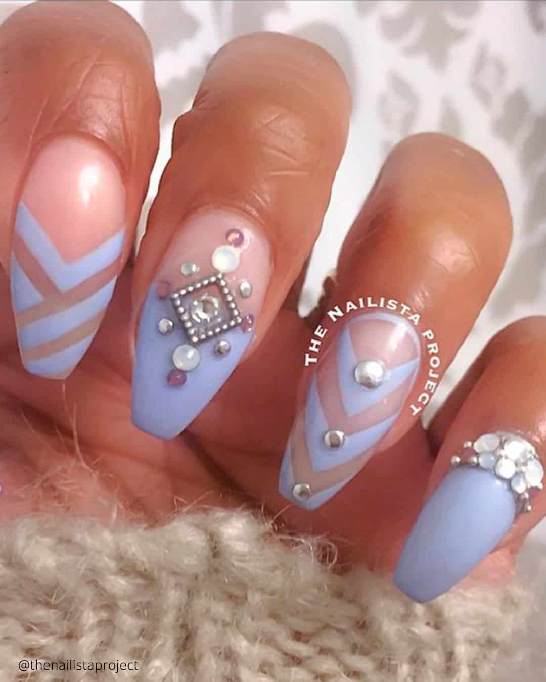 Bridal Nail Designs In Dark Colors