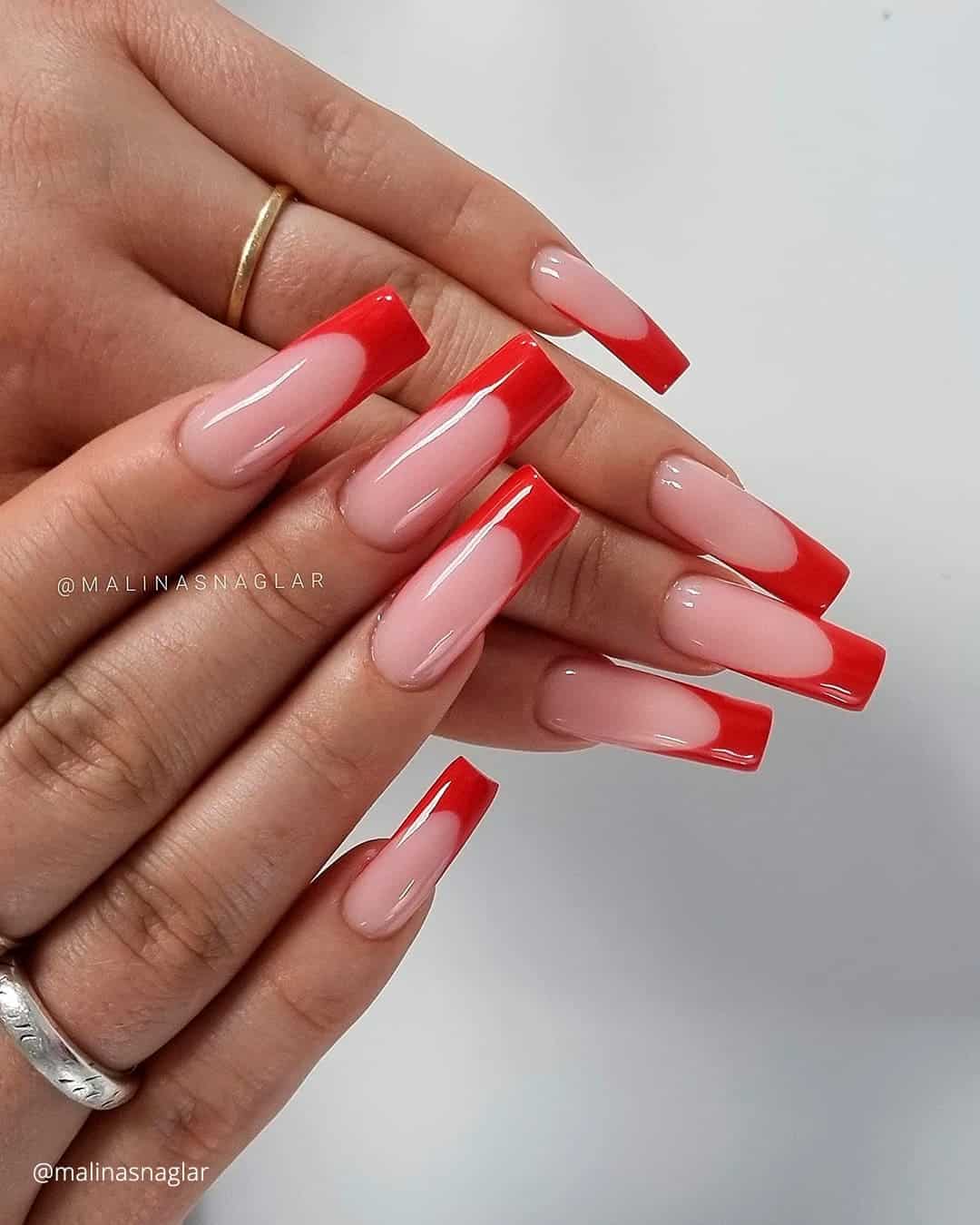 Wedding Nails Indian Ombre