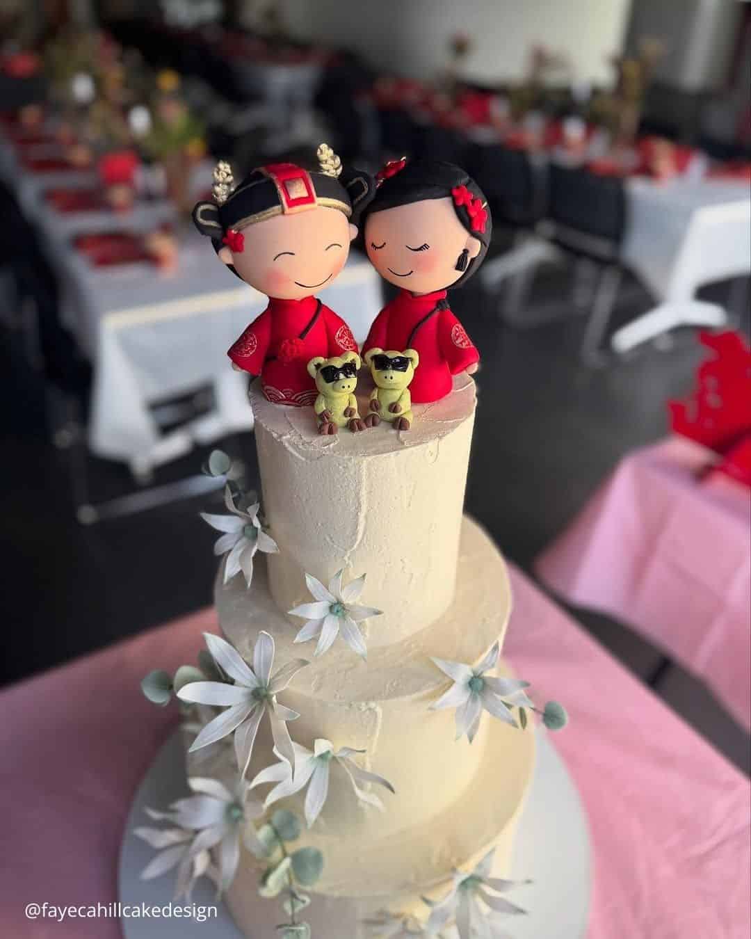 Wedding Cakes With Wild Flowers Accents