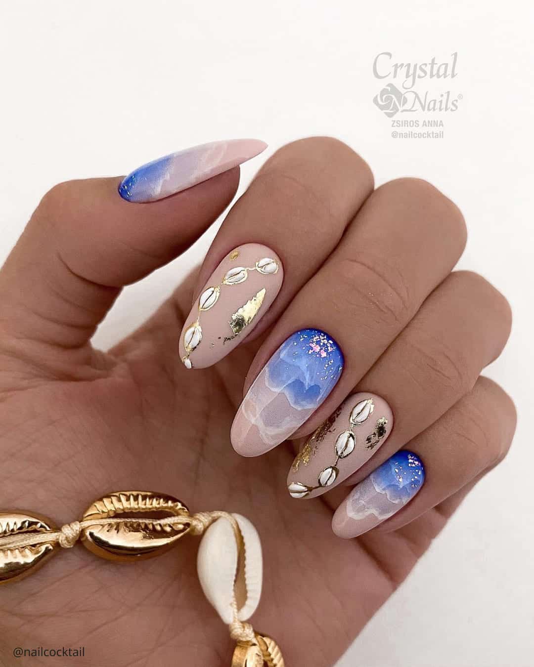 Beach Wedding Nail Inspo