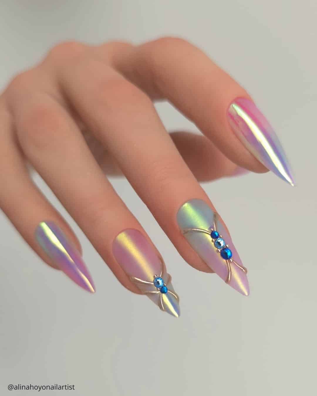 Classy Wedding Nails