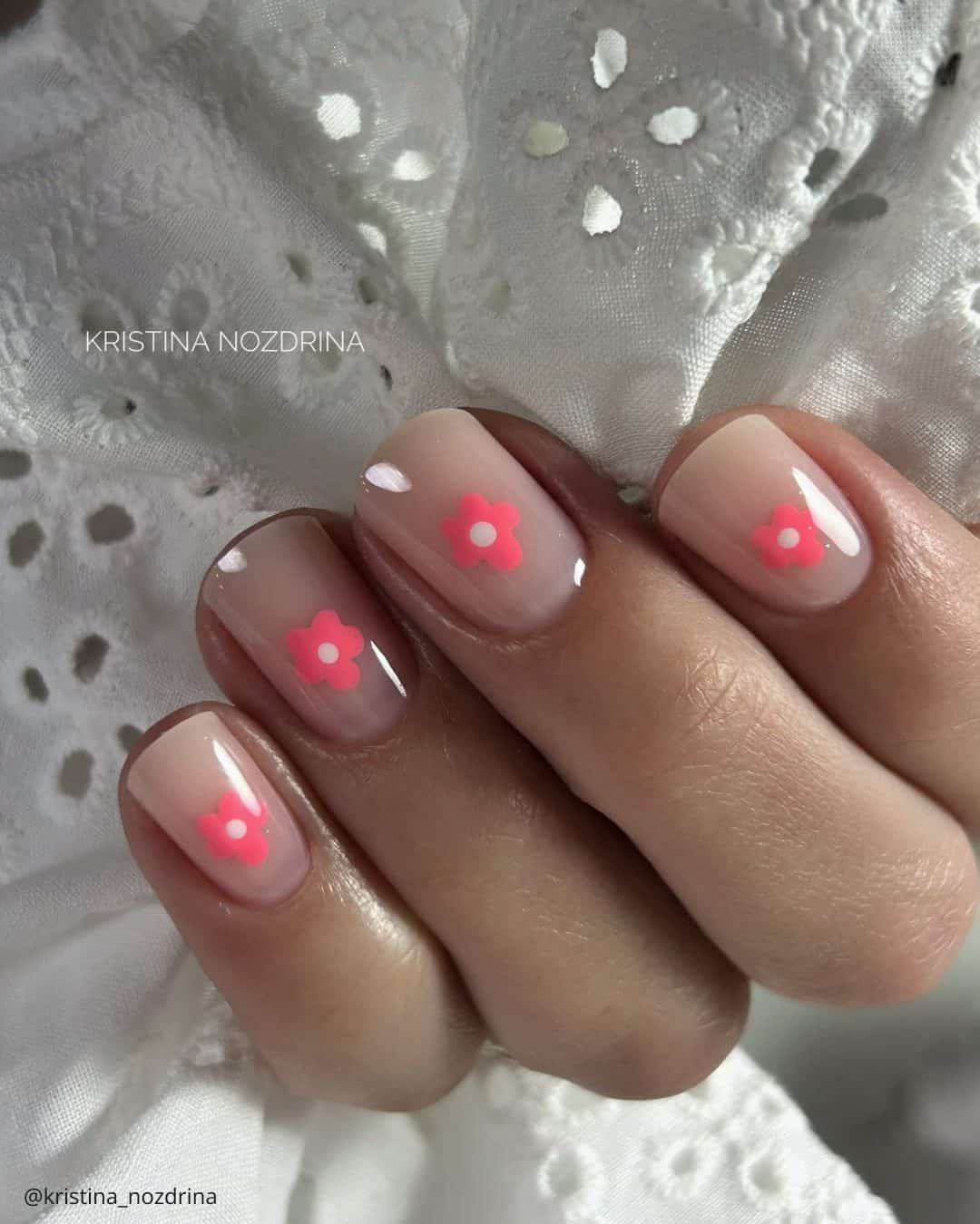 Hot Pink Wedding Nail Inspirations
