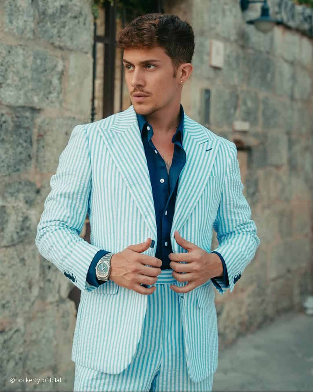 Patterned Fabrics Wedding Suits For The Groom