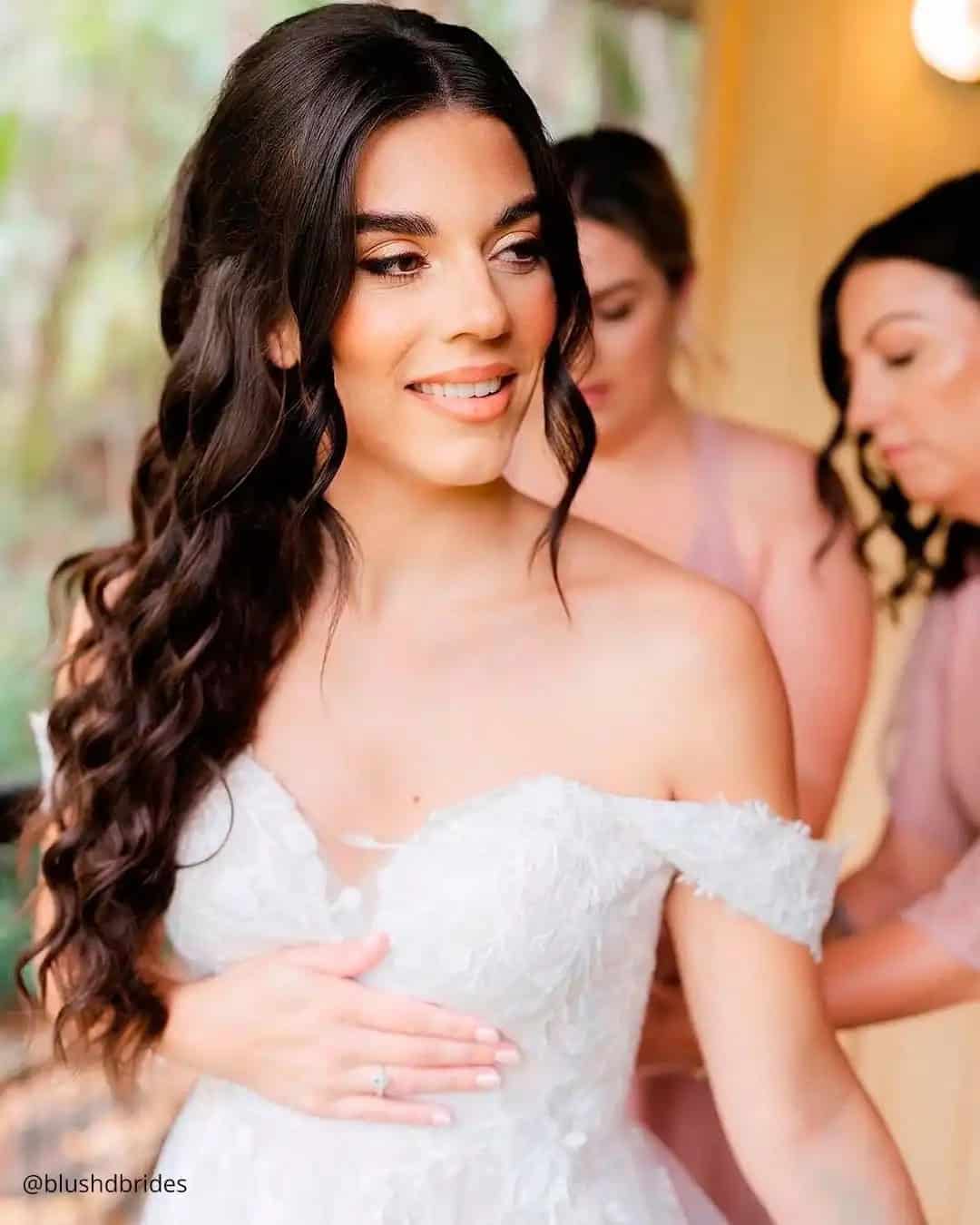 Side Curls Hairstyles For Wedding