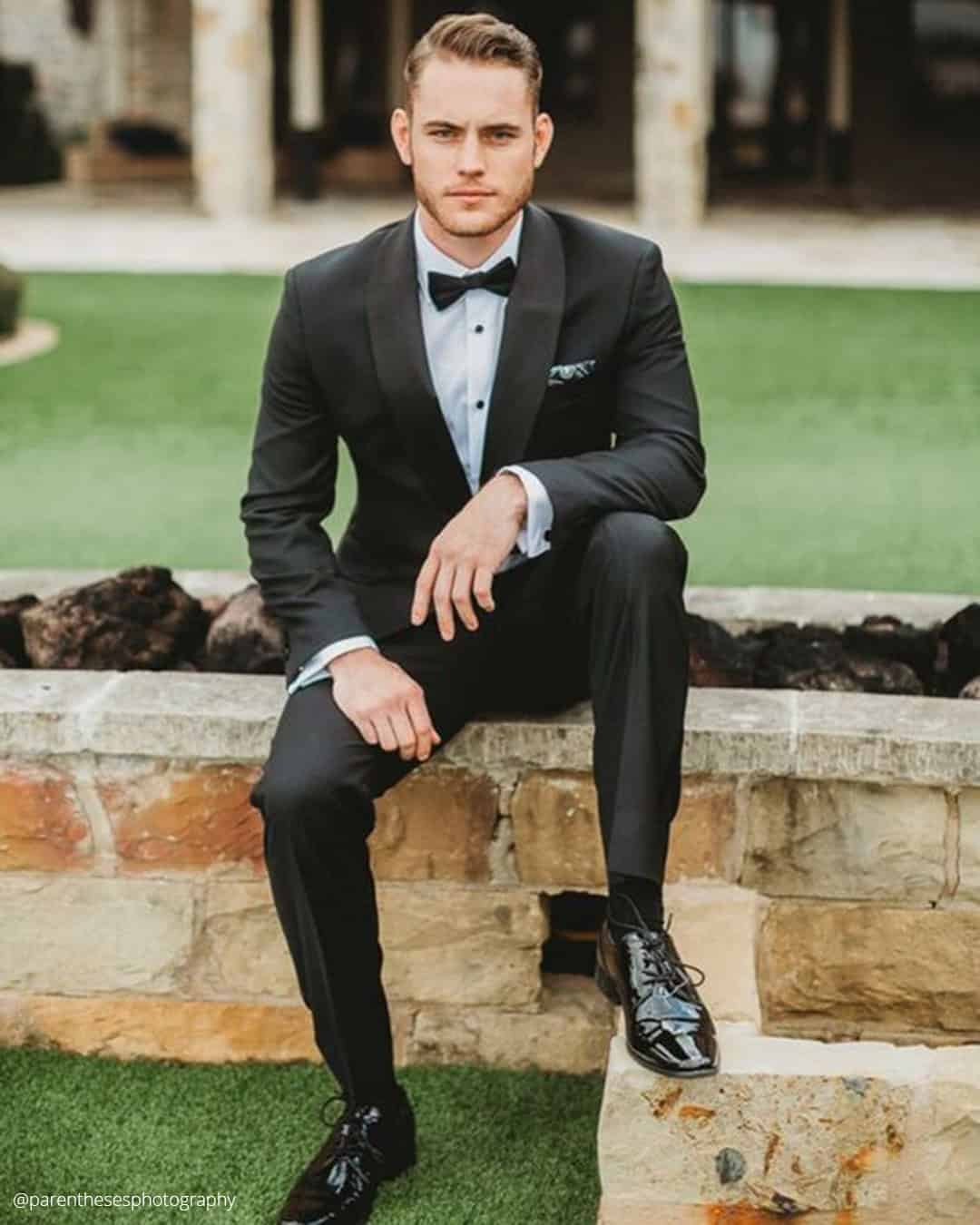 Black And Red Suit For Wedding