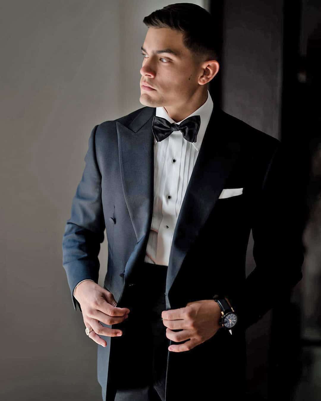 Black And Red Suit For Wedding